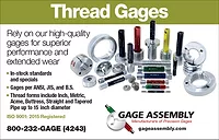 Thread Gages from Gage Assembly Thread Gages from Gage Assembly